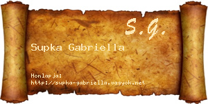Supka Gabriella névjegykártya